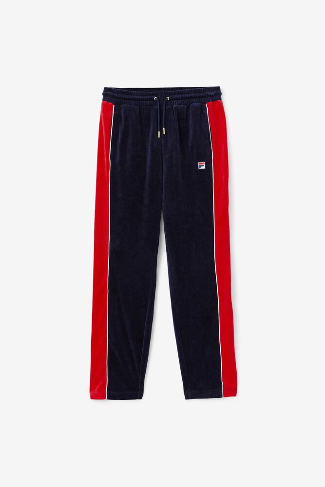 Fila Cima Velour Pants Navy - Mens - 82176NDTJ